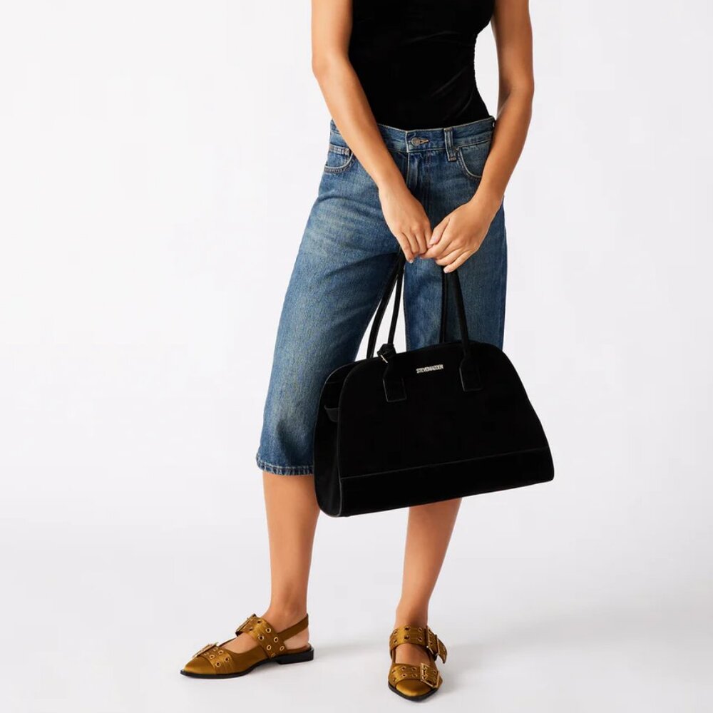 Steve Madden Heidee Bag in Black Suede - Picture 2 of 7